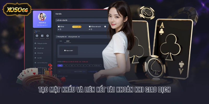 Tạo mật khẩu và liên kết tài khoản khi giao dịch